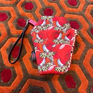 Red pennywise IT Derry coffin shape Clown Pattern Wristlet bag